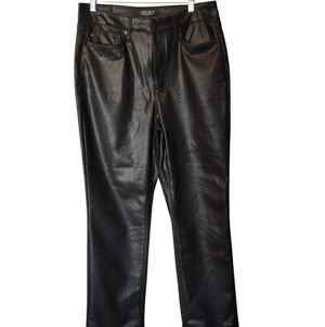 Judy Blue Los Angeles Faux Leather Pants Straight Size 11/30 Black